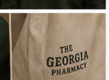 Canvas tote printed with The Georgia Pharmacy